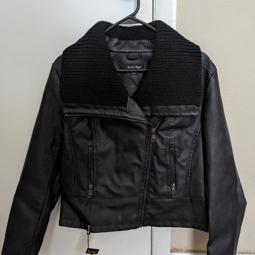 Charlie Paige Faux Leather Jacket